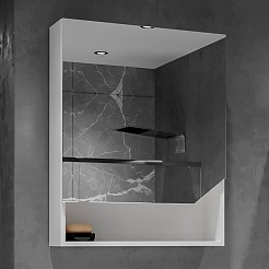 Grossman Мебель для ванной Инлайн 60 подвесная белая/бетон – фотография-9